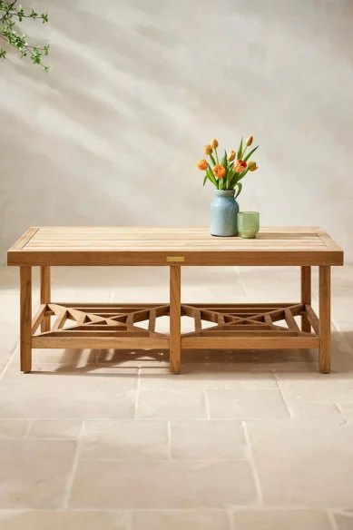 Fretwork Teak Coffee Table