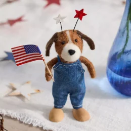Patriotic Pup Felt Critter