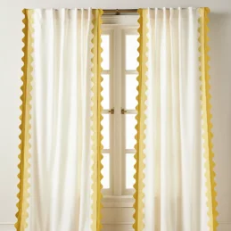 Maeve Scalloped Cotton Curtain