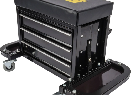 3-Drawer Rolling Tool Box Seat