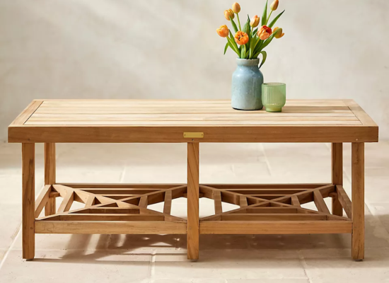 Fretwork Teak Coffee Table