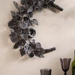 Halloween Half Moon Iron Wreath