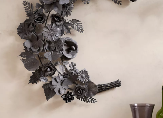 Halloween Half Moon Iron Wreath