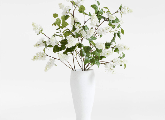 Faux White Lilac Spray 50″ by Abigail Ahern