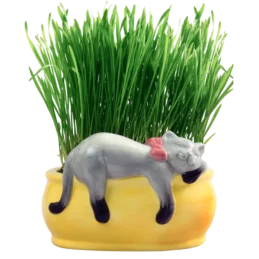 Snoozing Kitty Chia® Cat Grass Planter
