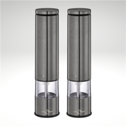 "Boston" Electric Salt and Pepper Mill, s/s, acrylic, 2" dia. x 9"