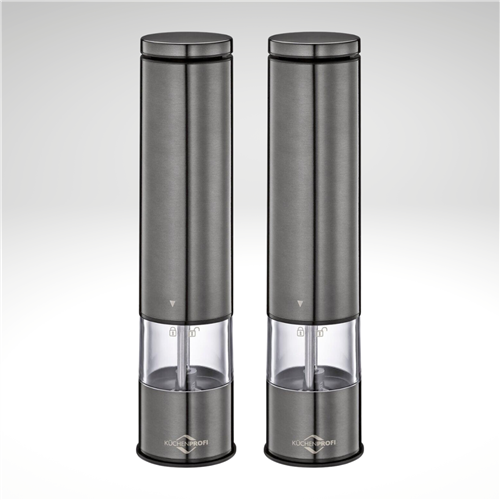 "Boston" Electric Salt and Pepper Mill, s/s, acrylic, 2" dia. x 9"
