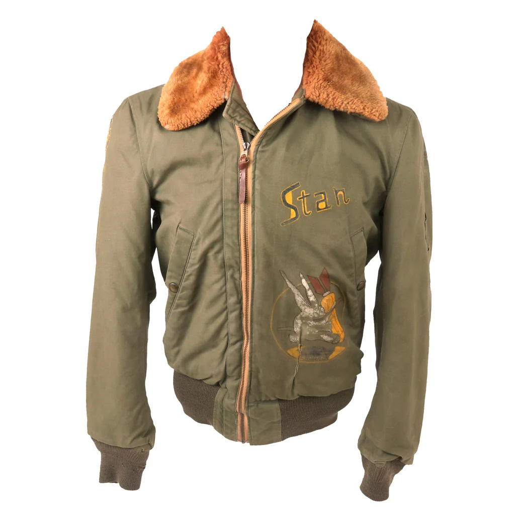 Original U.S. WWII 398th Bomb Squadron 20th Air Force Painted B-15 Flight Jacket “Stan” - Size 34