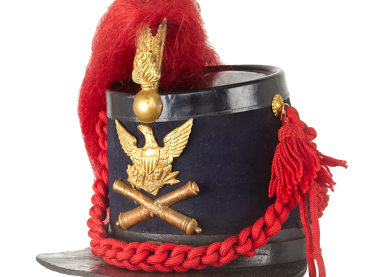 Original U.S. Civil War 1864 Pattern Light Artillery Shako with Plume & Cords by Horstmann Brothers & Co. – Size 3