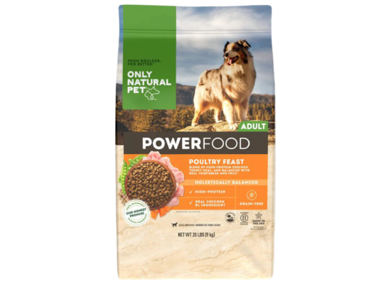 Only Natural Pet PowerFood Chicken and Poultry Feast Grain Free Dog Food – 20 lb