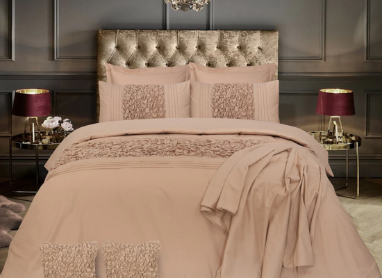 Cuddly Imperial Beige-Bed Set 8 Pcs (Luxury)