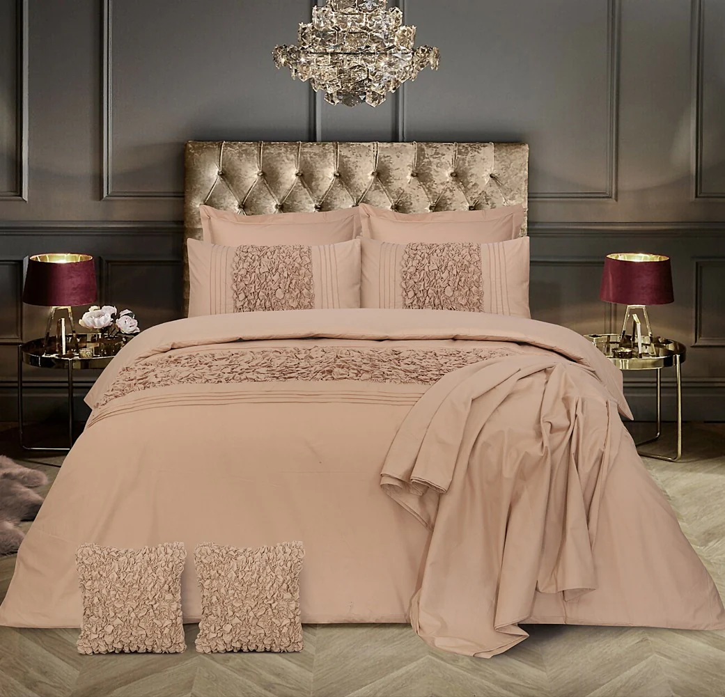 Cuddly Imperial Beige-Bed Set 8 Pcs (Luxury)