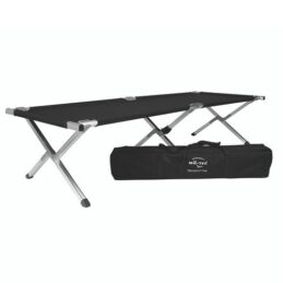 Black Military Style Folding Camping Cot