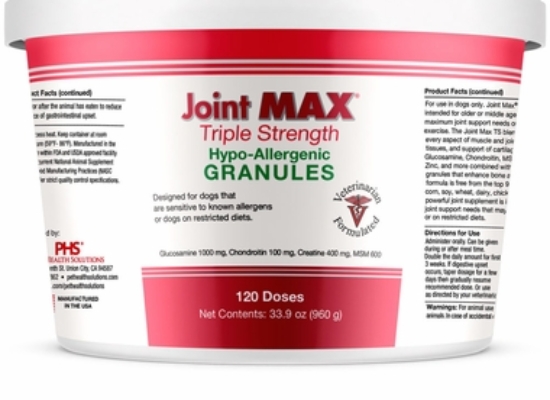 Joint MAX Triple Strength Hypoallergenic Granules (120 Doses)