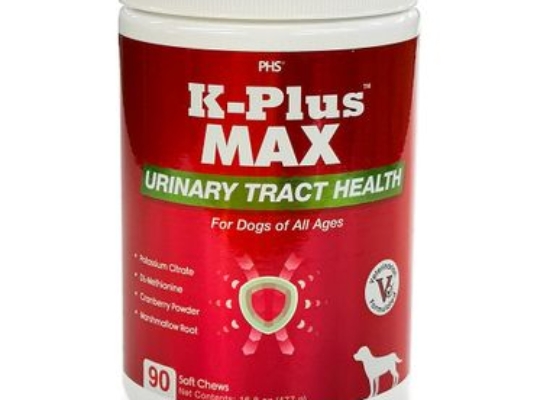 K-Plus MAX Urinary Tract Health, UTI, Bladder & Kidney – Cranberry, Potassium Citrate, Methionine (90 Soft Chews)