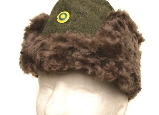 Used Swedish Military M43 Fur Hat