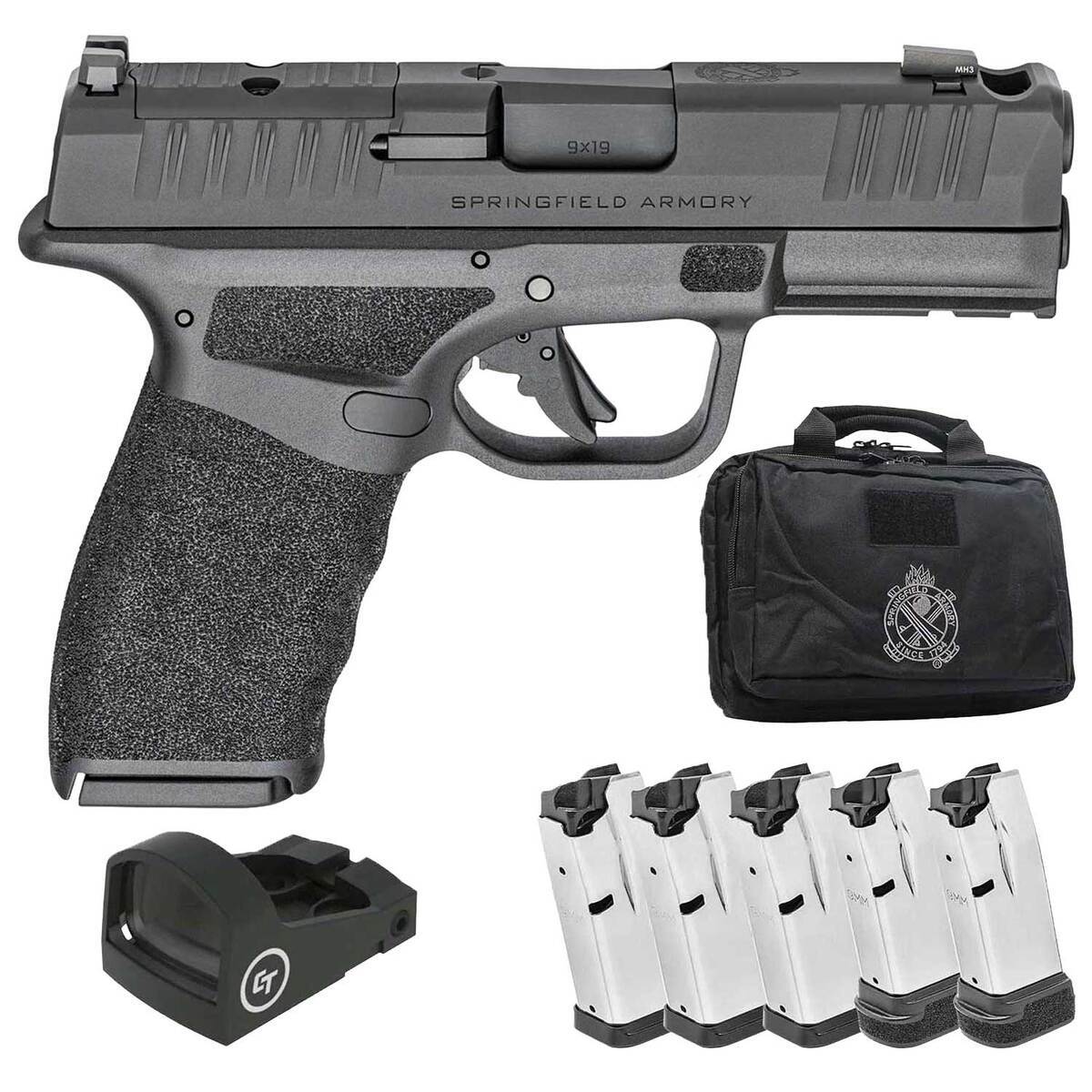 Springfield Armory Hellcat Pro Comp Gear Up Package OSP 9mm Luger 3.7in Black Pistol - 10+1 Rounds