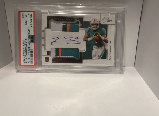2020 PANINI ONE TUA TAGOVAILOA DUAL PATCH AUTOGRAPH 65/99. NM-MT 8 358.69