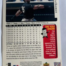 Frank Thomas 8x10 card # 60
